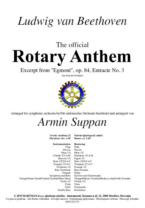 Rotary Anthem (Excerpt from "Egmont") - click here