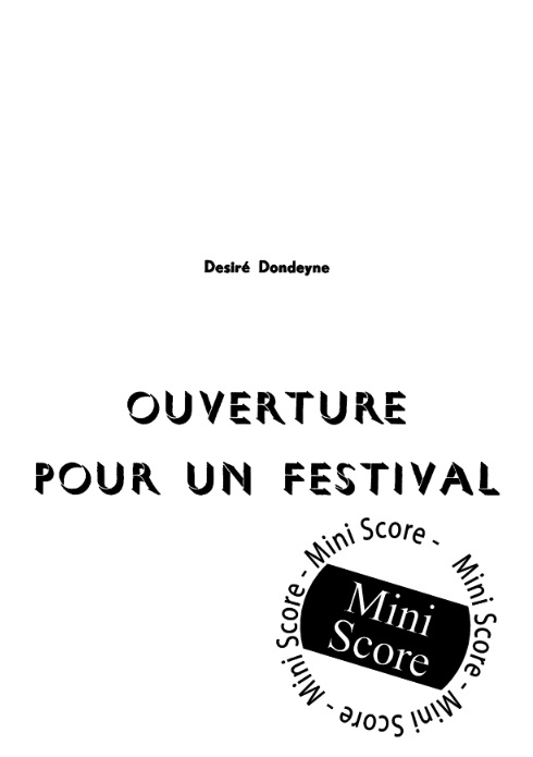 Ouverture pour un Festival - click here