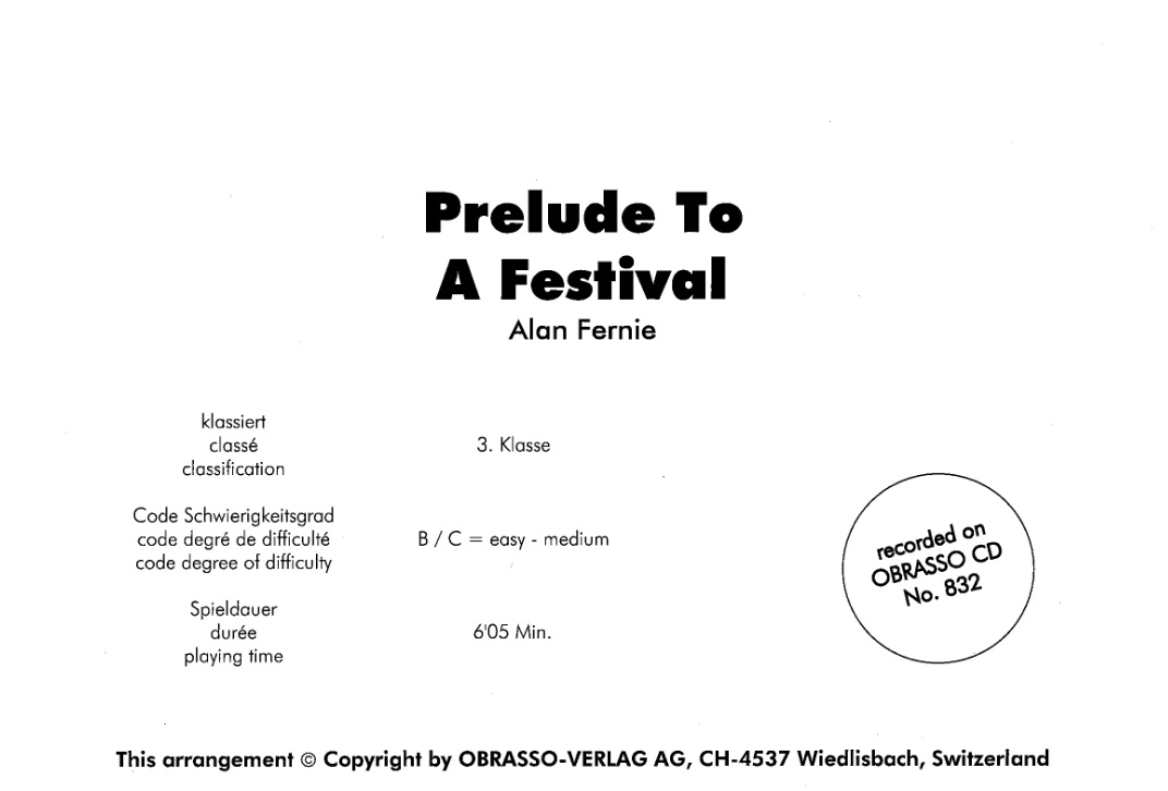 Prelude to a Festival - click here