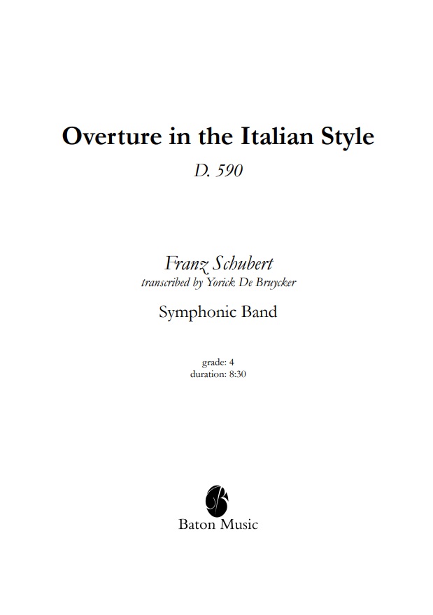 Overture in the Italian Style - click here