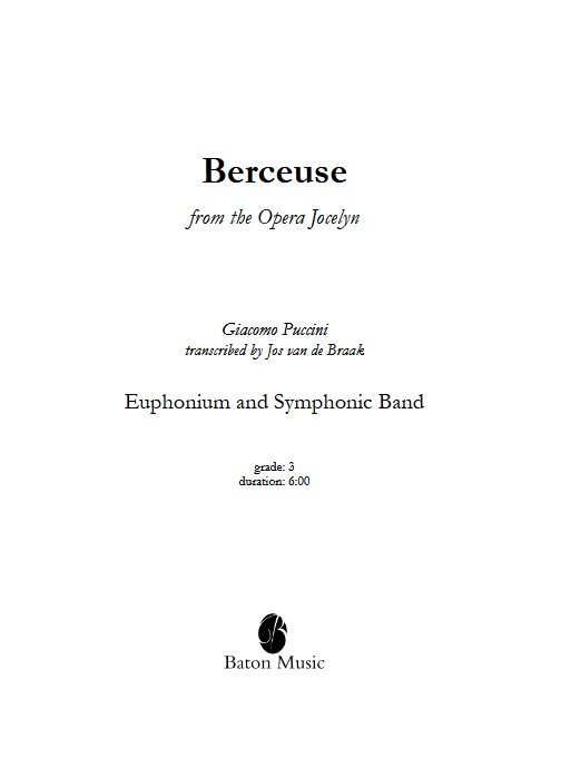 Berceuse (from the Opera 'Jocelyn') - click here