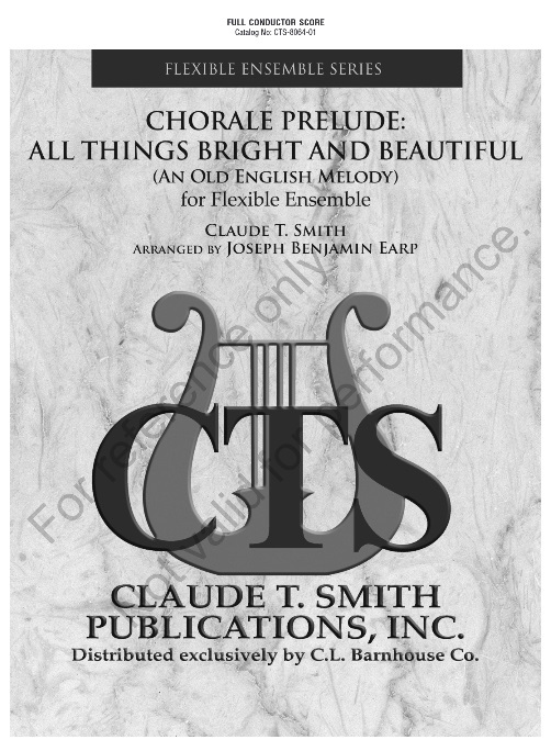 Chorale Prelude: All Things Bright And Beautiful (An Old English Melody) - click here