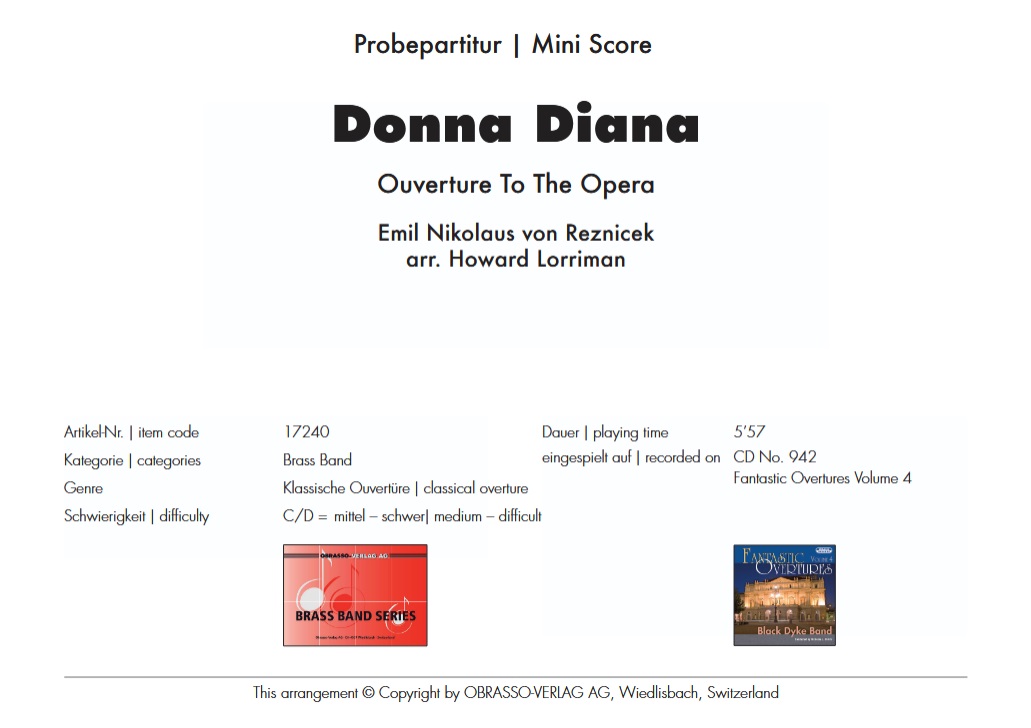 Donna Diana (Overture to the Opera) - click here
