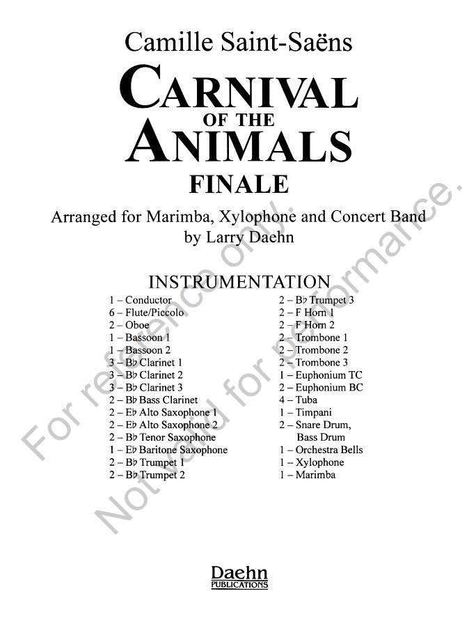 Carnival of the Animals - Finale - click here