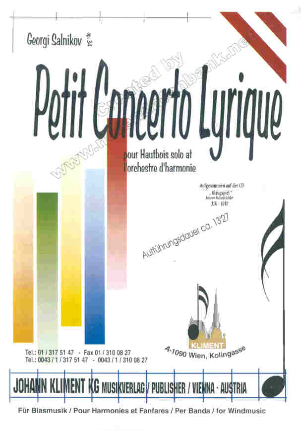 Petit Concerto Lyrique - click here