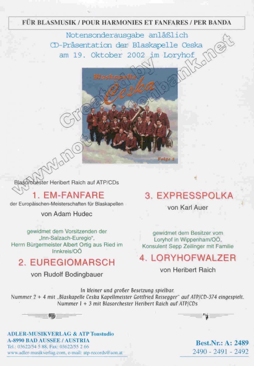 Euregiomarsch (Zeller Kurpark-Marsch) - click here