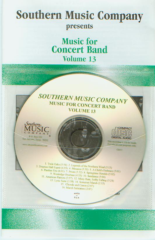 Southern Music Company #13 Music for Concert Band - click here