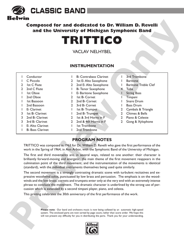 Trittico for Symphonic Band - click here