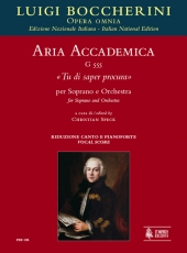 Aria accademica G 555 Tu di saper procura for Soprano and Orchestra - click here