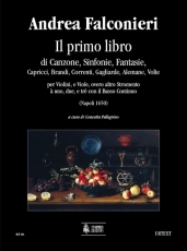 Il primo libro di Canzone, Sinfonie, Fantasie, Capricci, Brandi, Correnti, Gagliarde, Alemane, Volte per Violini, e Viol - click here