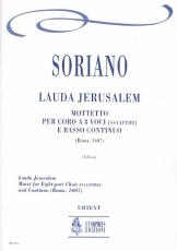 Lauda Jerusalem. Motet for 8 Voices (SATB-SATB) and Continuo - click here