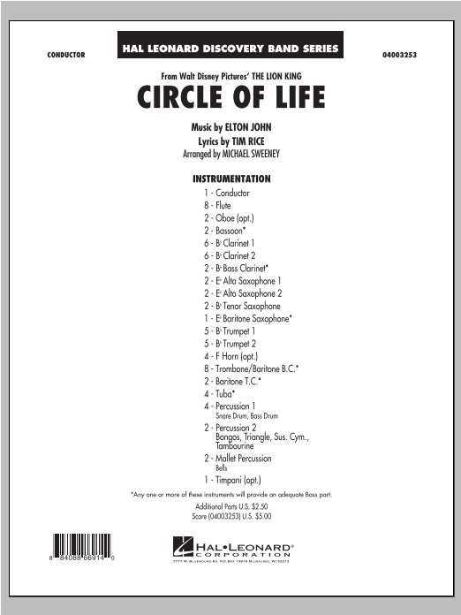 Circle of Life (from The Lion King) - click here