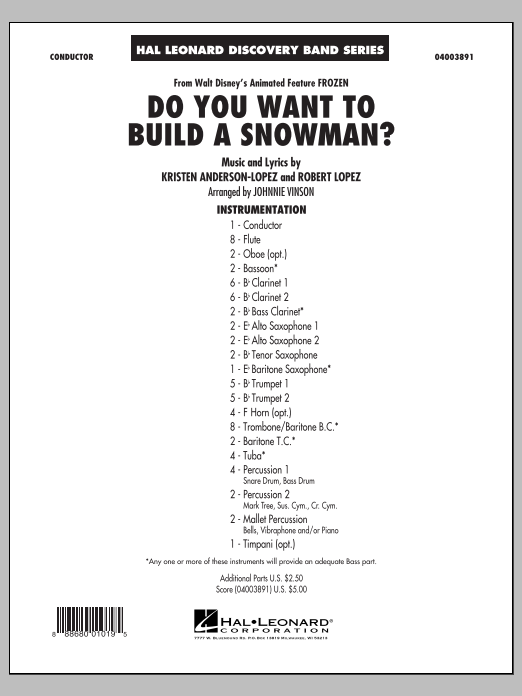 Do You Want to Build a Snowman (from 'Frozen') - click here