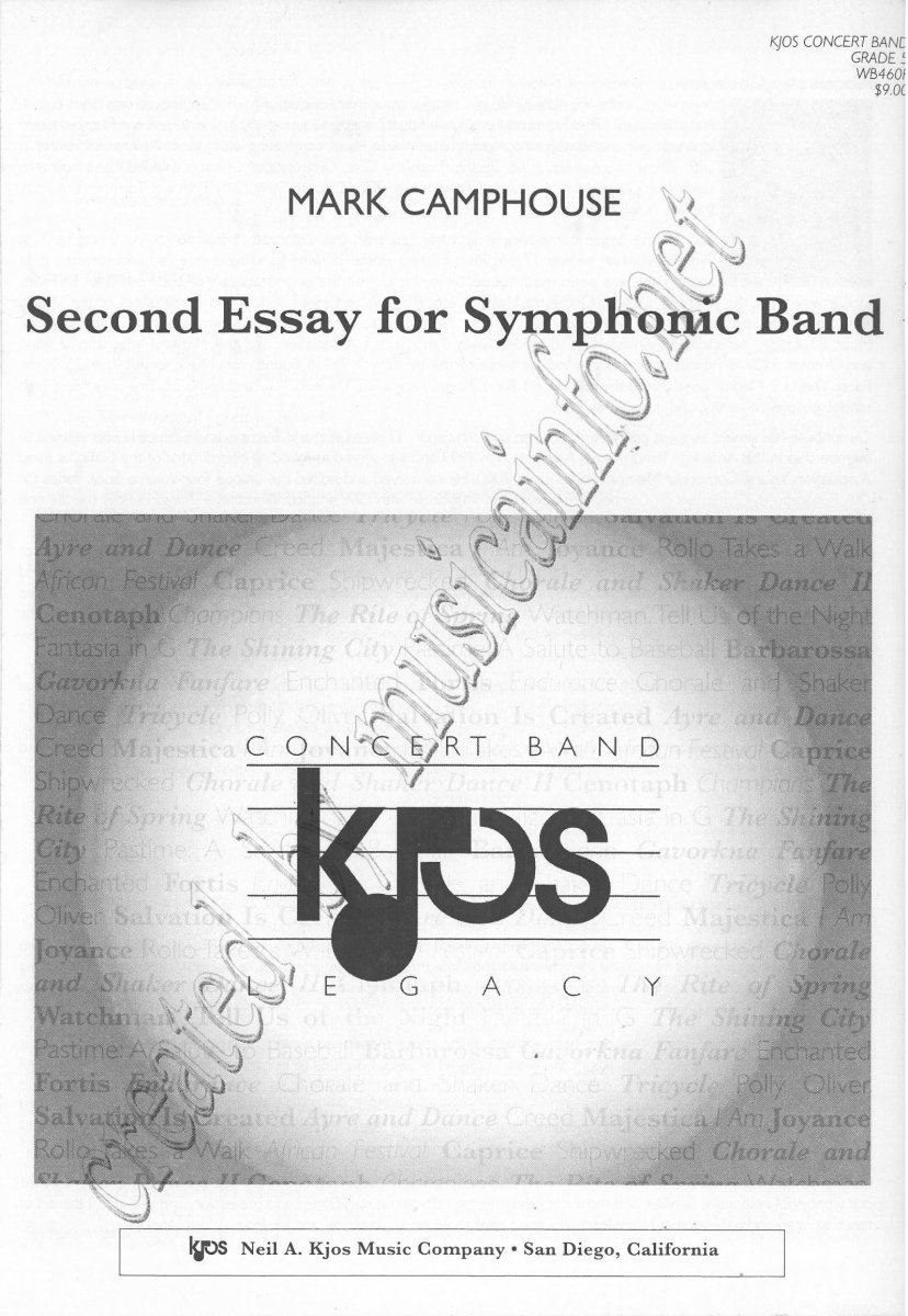 Second Essay for Symphonic Band - click here