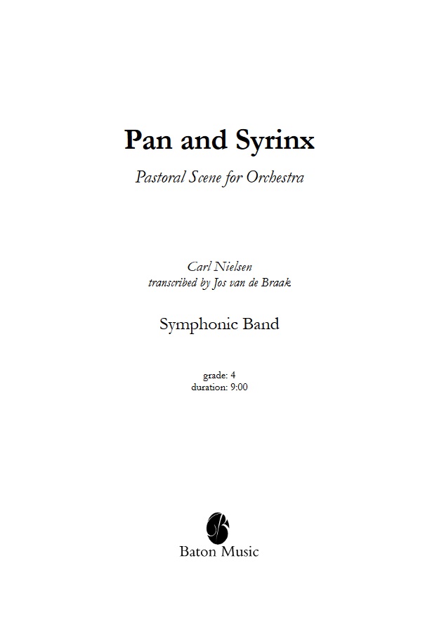 Pan and Syrinx (Pastoral Scene for Orchestra) - click here