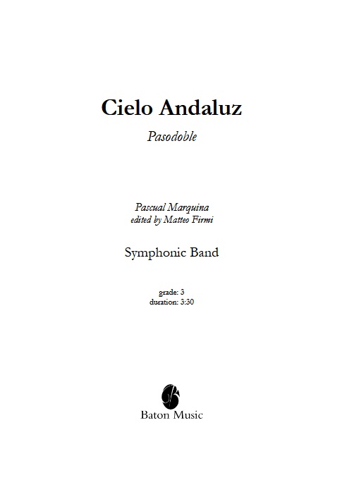 Cielo Andaluz (Pasodoble) - click here