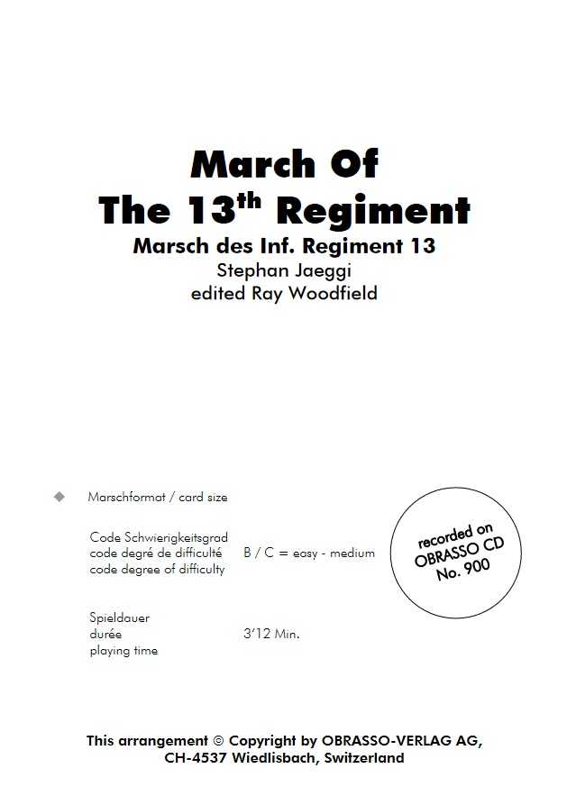 March of the 13th Regiment - click here