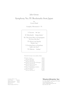 Symphony #4: Bookmarks from Japan (Complete) - click here