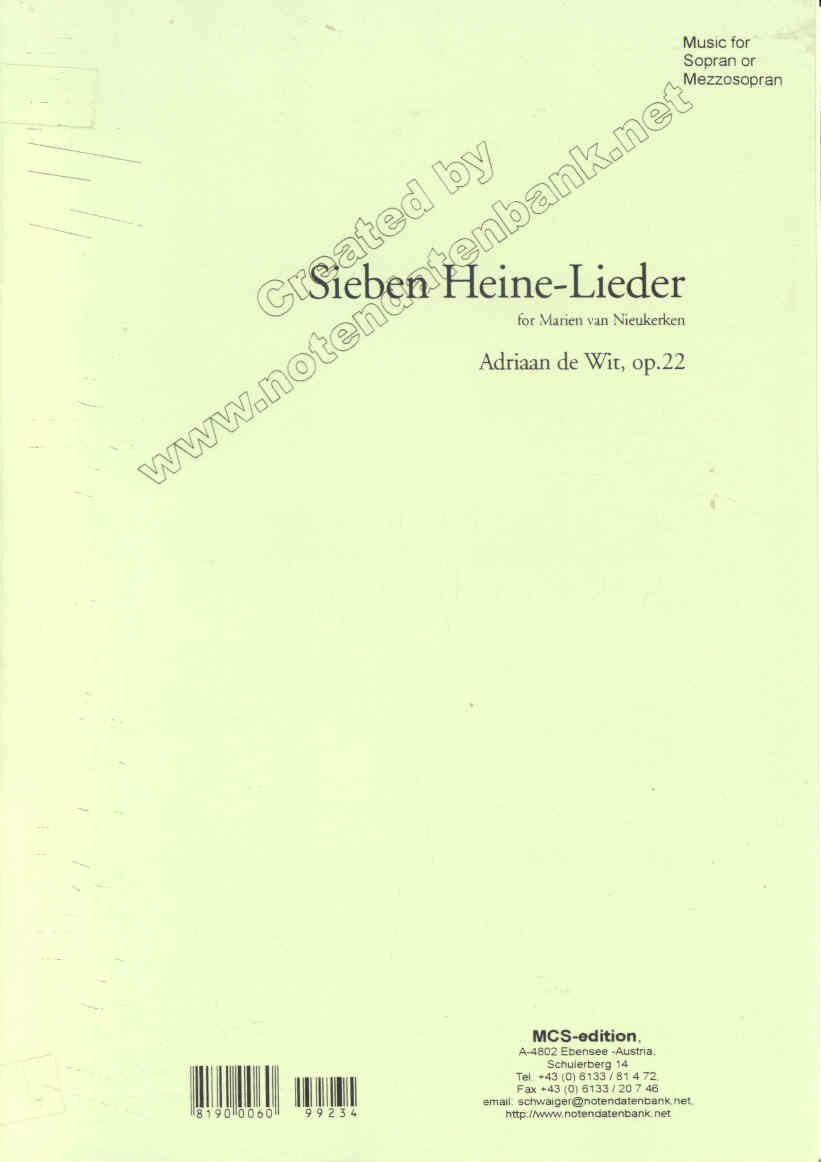 7 Heine-Lieder (Sieben) - click here
