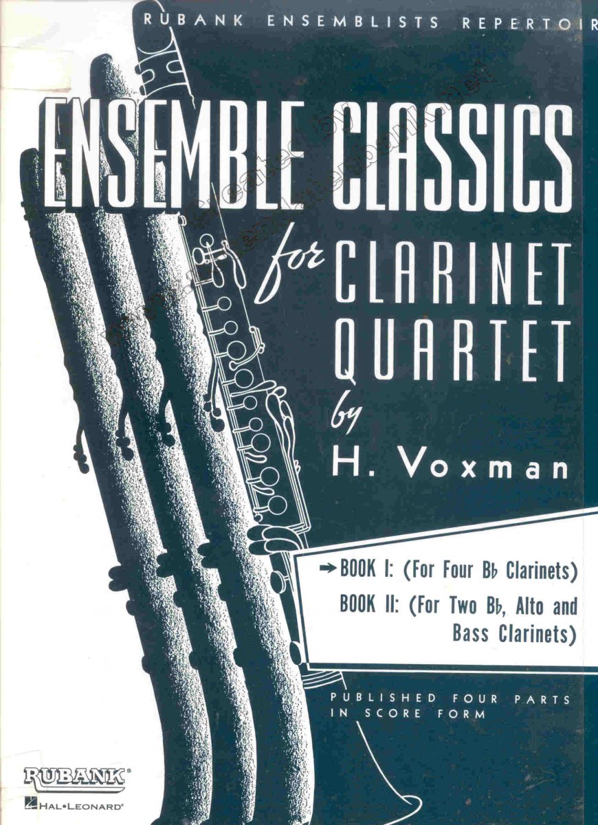 Ensemble Classics for Clarinet Quartet #1 - click here