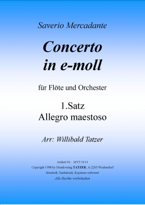 Concerto in e-moll, 1.Satz: Allegro maestoso - click here Concerto in e-moll, 1.Satz: Allegro maestoso - click here