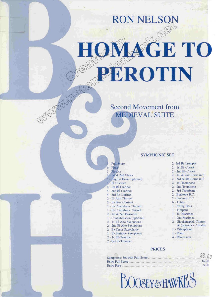 Homage to Perotin (Second Mvt. from 'Medieval Suite') - click here Homage to Perotin (Second Mvt. from 'Medieval Suite') - click here