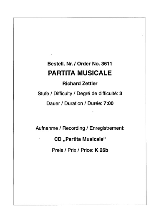 Partita Musicale - click here