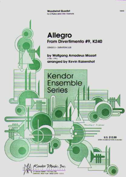 Allegro from Divertimento #9 - click here Allegro from Divertimento #9 - click here