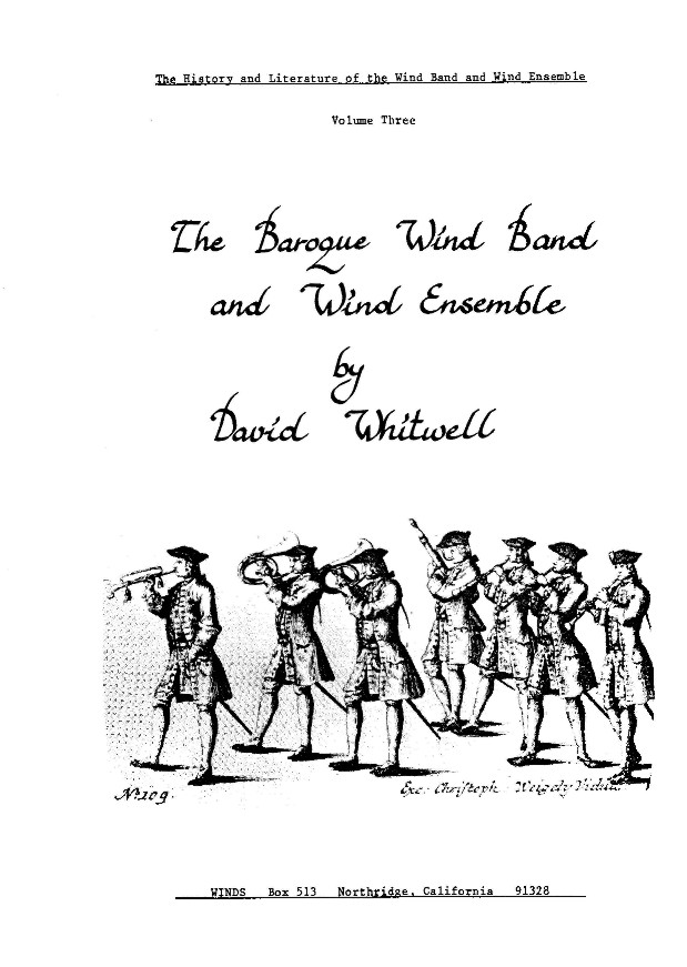 Baroque Wind Band and Wind Ensemble, The #3 - click here Baroque Wind Band and Wind Ensemble, The #3 - click here